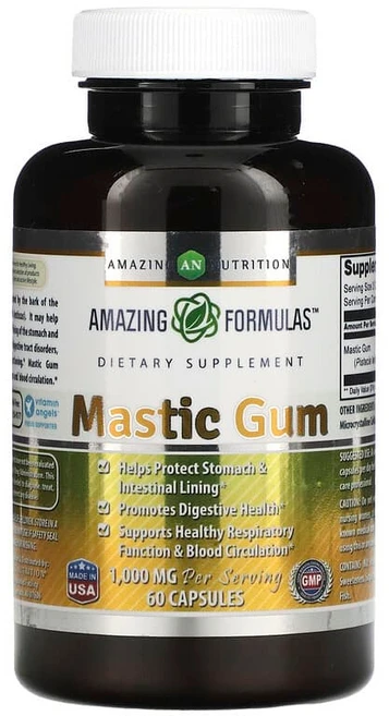 Amazing Nutrition 매스틱검 캡슐 60정(캡슐 1정당 500mg) AMN-21333, 1개, 60정 - 쿠팡