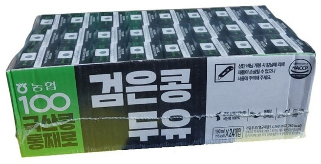 농협100 농협식품 통째로 검은콩두유, 190ml, 24개