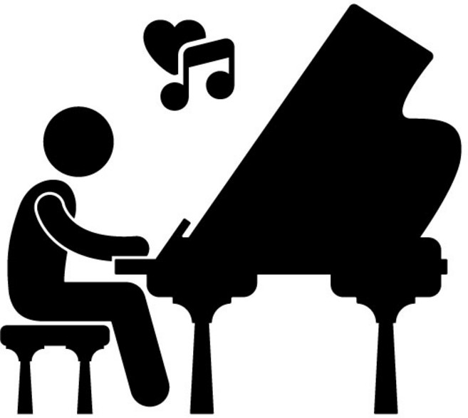 오피스왕국 피아노 그래픽 스티커 음표 음악 music41, 오렌지