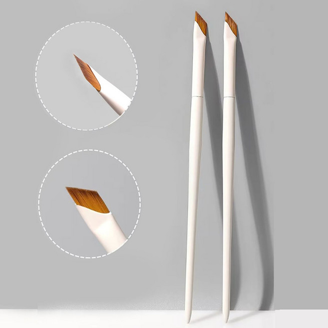 브라운 블레이드컷 젤 아이라이너 브러쉬 아이라인 브러쉬, 2개, 브라운 블레이드컷 아이라이너