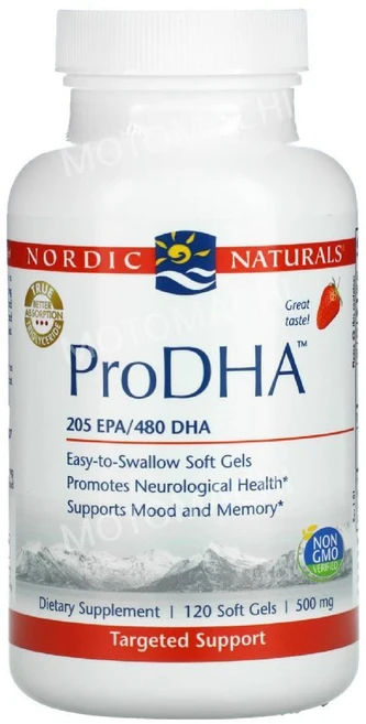 노르딕 네추럴 ProDHA 딸기 120소프트젤 830mg 오메가3 신경건강 기억 DHA, 120정, 1개 - 쿠팡