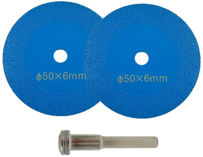 2인치 1-10개 다이아몬드 디스크 유리 옥 크리스탈 타일 석 톱날 브레이징 조각 라운드 생크 미니 소형 호, 05 2Pcs-50mm shank