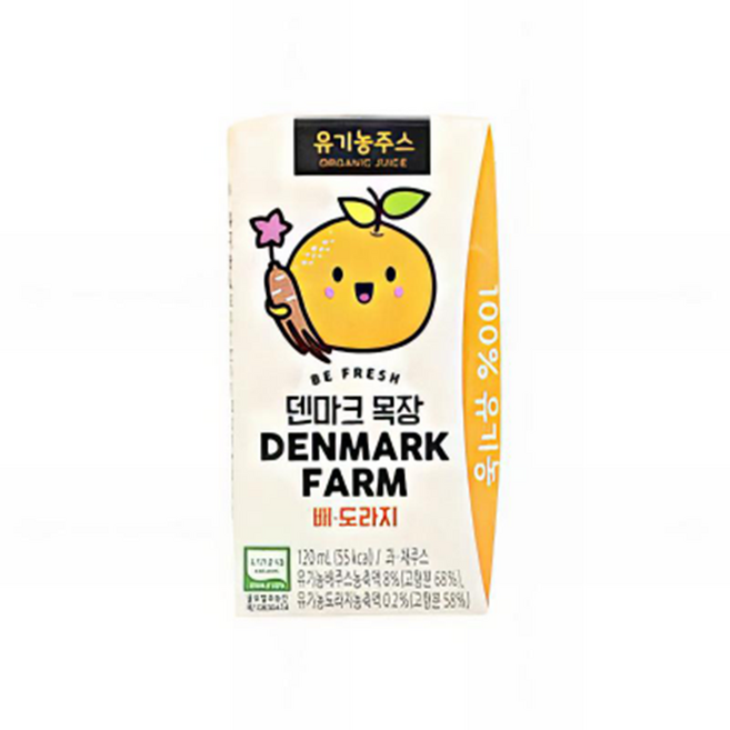 덴마크 목장 유기농 배 도라지주스, 120ml, 24개