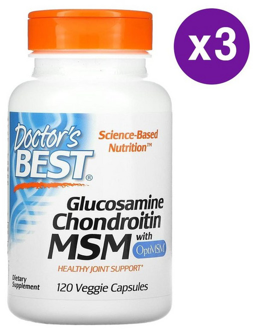 닥터스베스트 글루코사민 콘드로이틴 MSM 캡슐, 120정, 3개