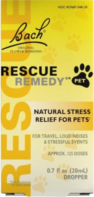 Bach 발려견 반려묘 진정 오리지널 꽃 요법 Rescue Remedy Pet 천연 스트레스 완화제 20ml(0.7fl oz), 1개 - 쿠팡