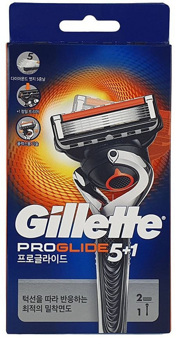 질레트면도기 마하3면도기 프로글라이드 플렉스볼 날2개 터보면도기, 상세 설명 참조, 2개
