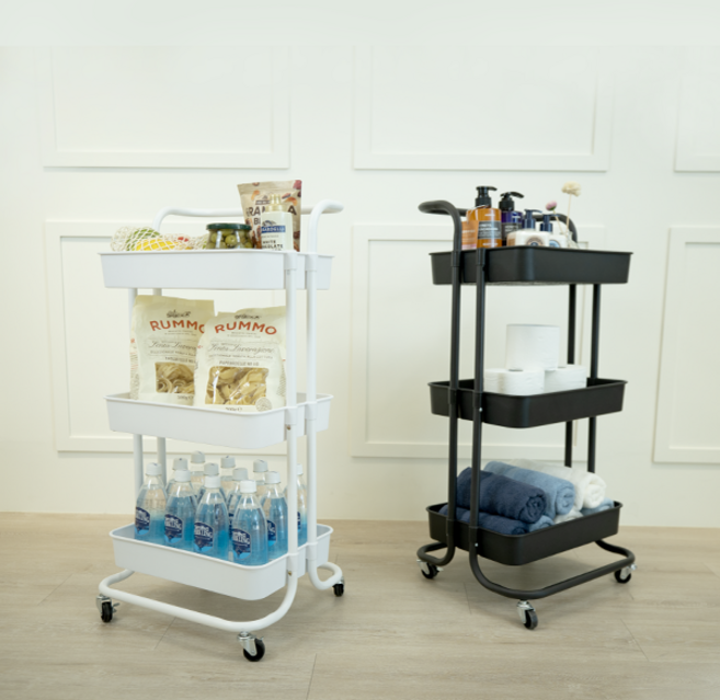 심플앤 이동식 핸드 트롤리 3단, 모던화이트