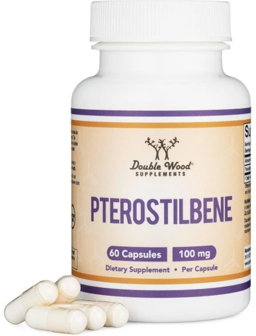 Double Wood Supplements Pterostilbene 보충제 100mg 캡슐제3자 테스트 미국 제조 60캡슐 레스베라트롤보다 우수 장수 지원을 위한 항산화제비GM, 1개, 60정 - 쿠팡