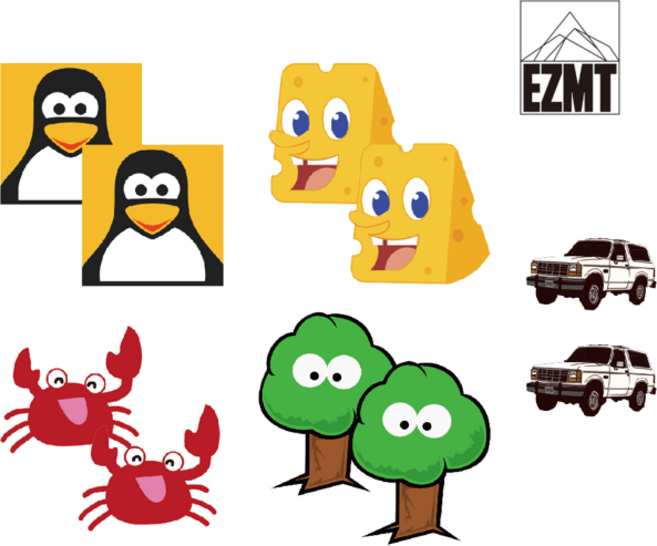 EZMT DIY 캐릭터 열전사지 5가지 타입 (캐릭터 전사지 다림질 열전사지 단체 제작), 1세트, 2. 치즈 (2개 1세트)