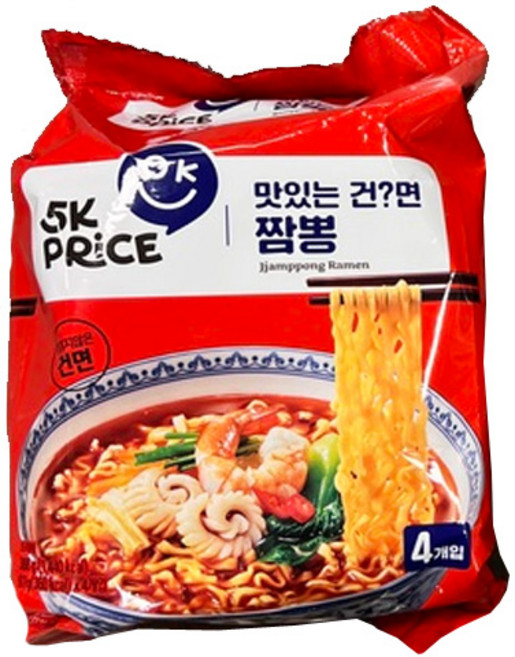 튀기지않은 맛있는건?면 짬뽕, 4개