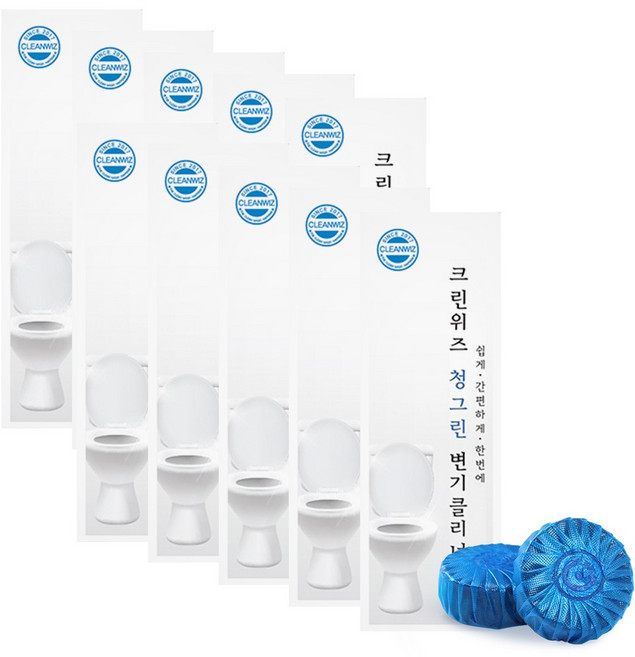 크린위즈 청그린 변기세정제 변기클리너, 60개, 50g