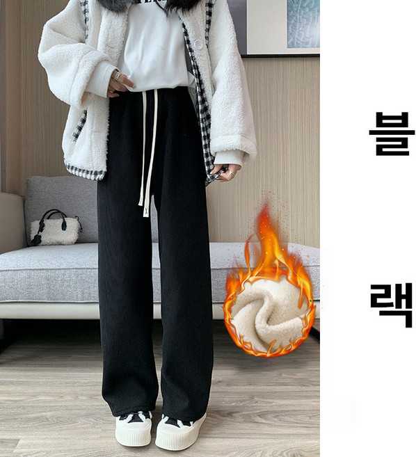 ANYOU 여자겨울바지 슬랙스 캐주얼 팬츠