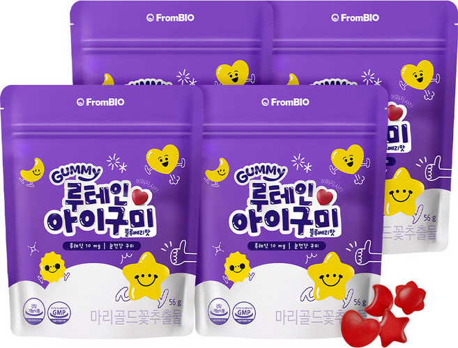 프롬바이오 루테인 아이구미 블루베리맛 구미 젤리, 4개, 14회분