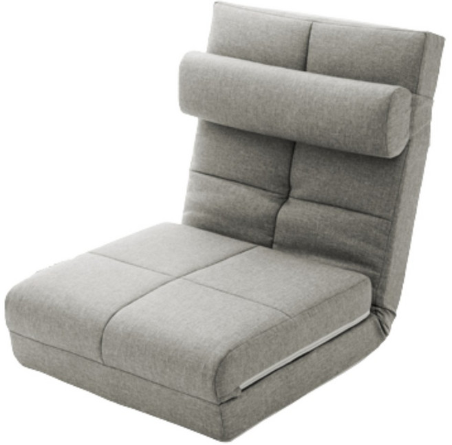 【CELLUTANE】A1243 好收納沙發折疊床 日本進口 14段調節 附靠枕墊 沙發床 摺疊椅, 和室椅-587GRY 灰色, 灰色