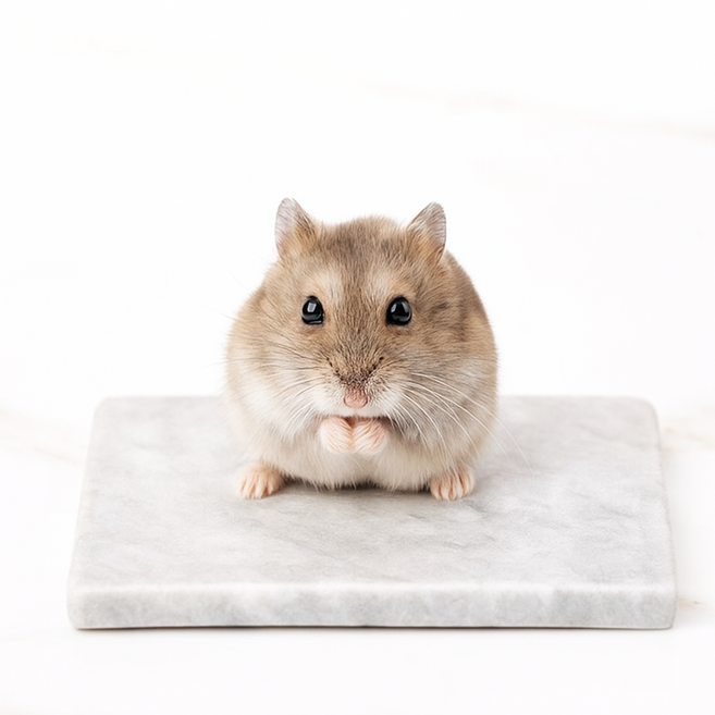 햄스터 마블 쿨매트 소동물 대리석, 1개, 그레이