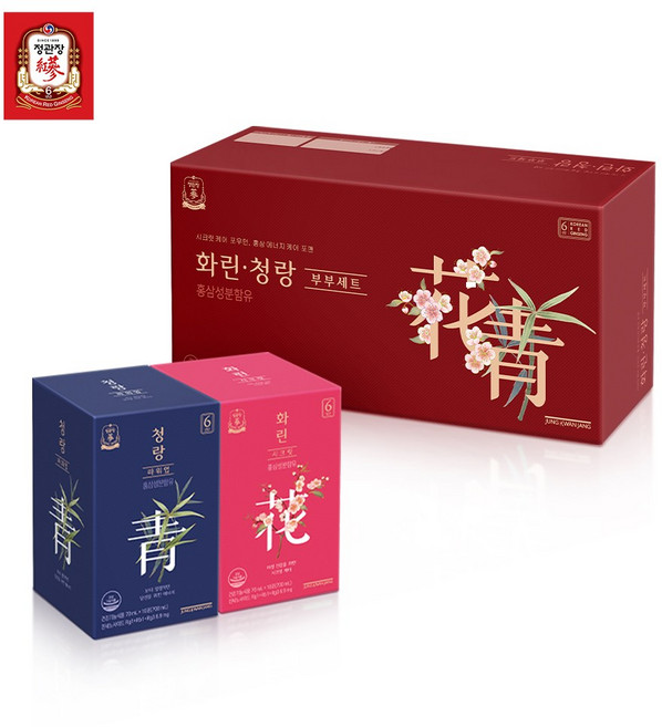 정관장 화린청랑 부부세트 70ml*40포+쇼핑백 / 부모님선물 효도 선물세트 명절 설 추석 어버이날, 1개, 2800ml