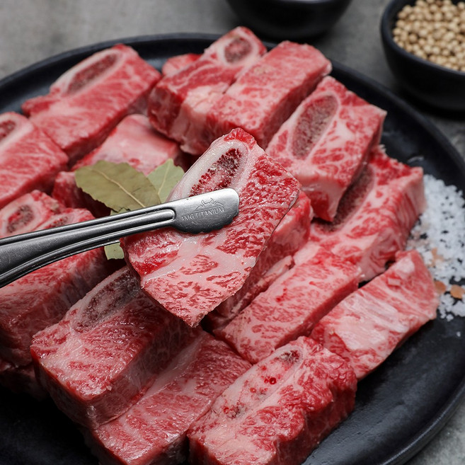 [바른미소고기]한우 1+등급 이상 갈비 찜 1kg, 1개