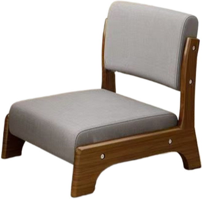 Deokol 독창성 원목 프레임 다다미 의자, 1개, 호두색