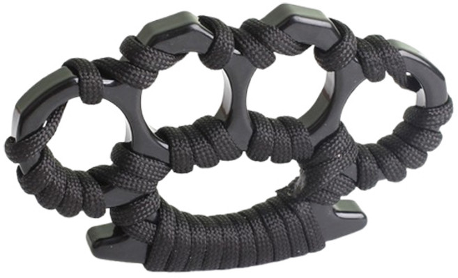 본라이프 호신용 자기 방어 고강도 탄소강 너클 글러브 핑거너클 손이편한 그립감 소프트 로프 그립 손가락 링 가드 핑거 안전 반지 무기 호신 용품, 1개