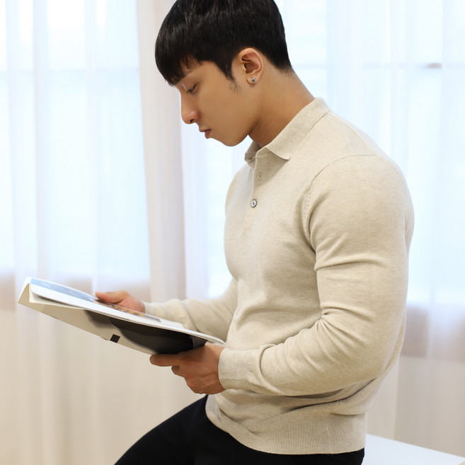 레그데이 남자 머슬핏 카라티 부드러운 베이직 카라 긴팔 니트 9color