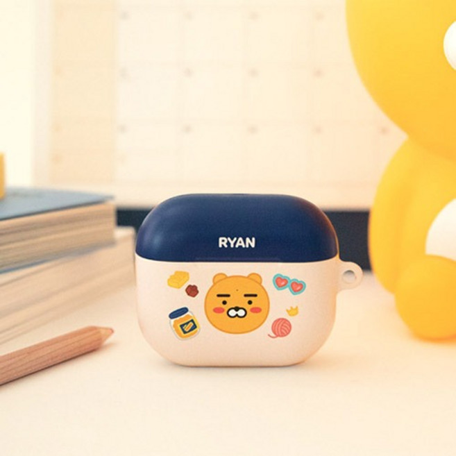 다자락 카카오프렌즈 얼굴 에어팟케이스3 라이언 CS, 1개