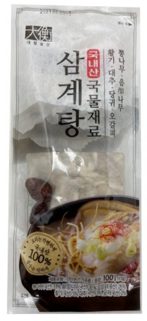 삼계탕재료 백숙재료 한방티백 10봉, 100g, 10개