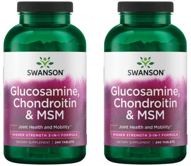 스완슨 글루코사민 콘드로이틴 MSM 식이유황, 1개, 240정