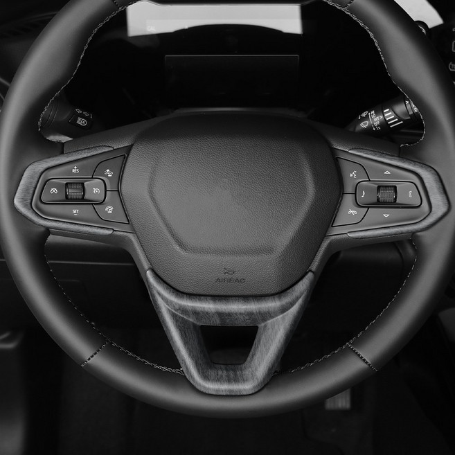 유투카 호환 트랙스 크로스오버 악세사리 튜닝 핸들프레임 커버, (Wood-우드) 원형 핸들 3Pcs, 기타