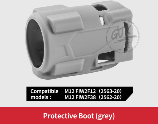 밀워키 M12 FIW2F122 2563-20 M12 FIW2F38 2562-20 보호 부츠 공구 없음, [01] Grey boot