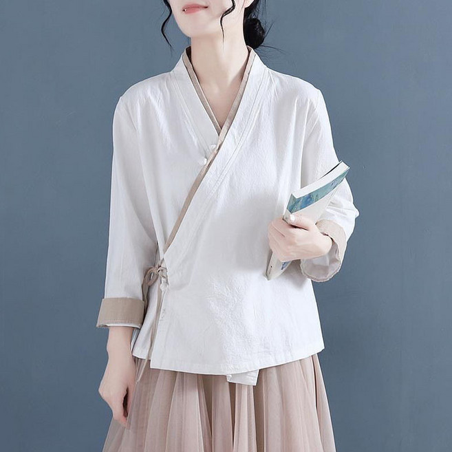 여름 가을 문예 사단 추세 셔츠 한복 모티브 멀티스타일링 가능 셔츠 한복 매력 다재다능 아이템 업그레이드 아름다움 다양한 코디템