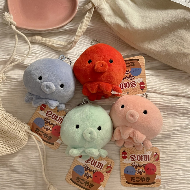 타코 문야끼 리버시블 가방고리 인형 키링