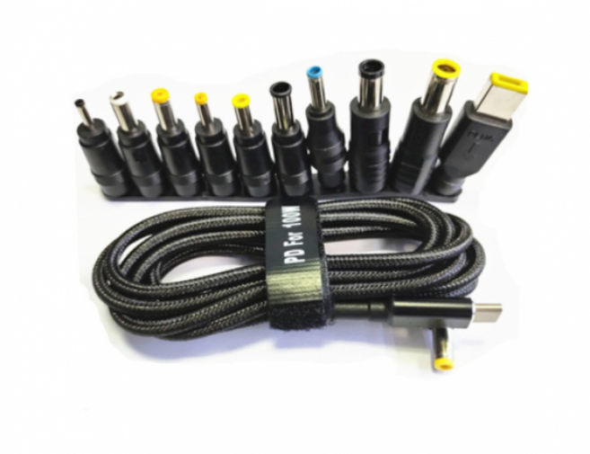 올리민 USB3.1 C타입 PD to DC 변환 노트북 충전 젠더 + 케이블, 100W세트, 1개