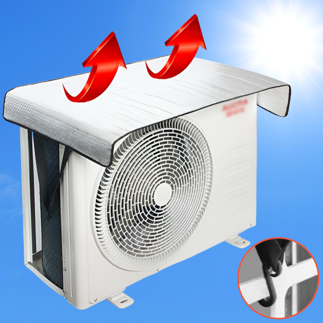 앤유어 에어컨 실외기 과열차단 방수커버, 실버_프리사이즈