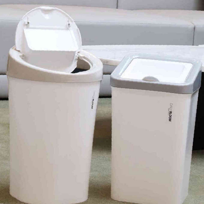 데일리블룸 업다운 휴지통 10L 기능성 간편한 편리한 실속형 원형 사각, 원형 (그레이)