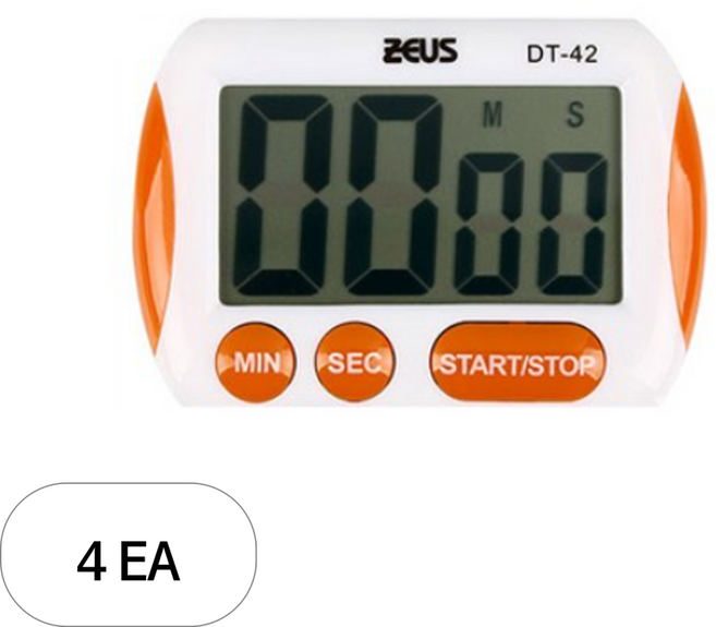 제우스 대화면 전자 쿠킹 타이머, 랜덤발송, 4개