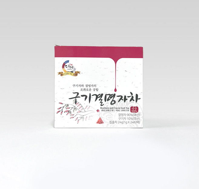 [본사직영]다예 100% 국산 구기결명자차 생분해 삼각 티백차, 16개, 24개입, 24g