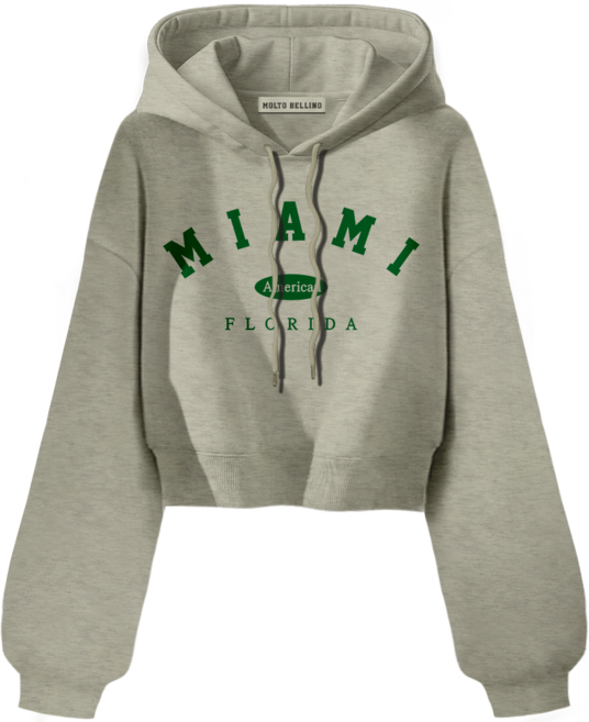 몰토벨리노 SF 벌룬 마이애미 세미오버핏 크롭 후드티
