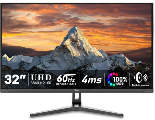32인치 UHD 게이밍 모니터 4K 60Hz (3840 x 2160) HDR400 DCI-P3 86% sRGB 100% 아이케어 프리싱크 HDMI DP 포트 및, 32 4k 60hz