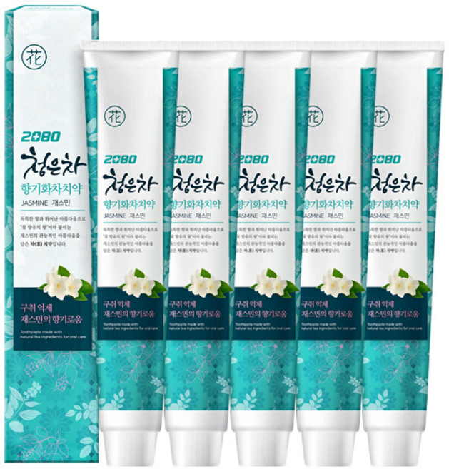 2080 청은차 향기화차 치약, 190g, 5개