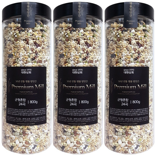 50년전통대현상회 혼합곡 3개세트 프리미엄잡곡, 1세트, 균형혼합 24곡 800g 3개세트