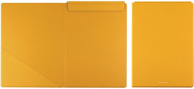 페니체 A4 마그넷 클립 파일 카페 자석 PU 가죽 서류철 메뉴판 제작 디자인 파일, 1개, 옐로우