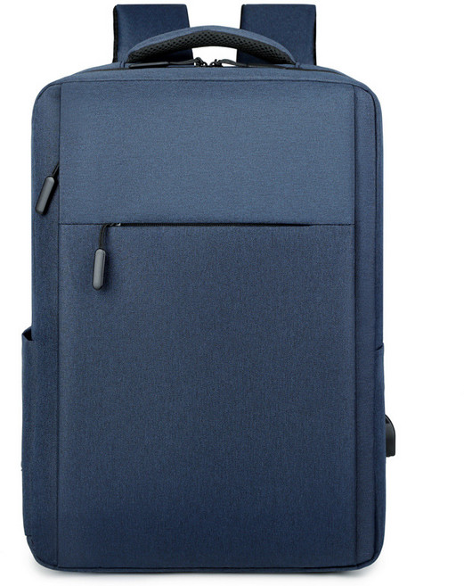 大容量簡約商務通勤雙肩包電腦包16寸高顏值定製LOGO, 藏青色