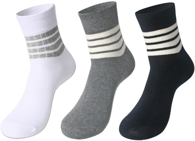 싹스몰 VC 남성용 면100 링글 중목 양말 5켤레 뽀송뽀송 순면 감촉