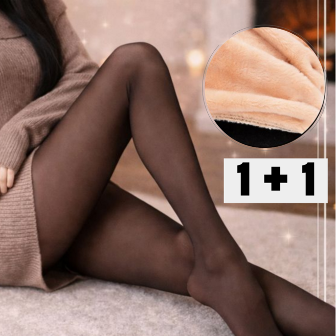 1+1 프리미엄 시수루 기모 착시 겨울 검정스킨스타킹 레깅스