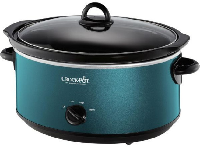 크록팟 매뉴얼 7쿼트 슬로우 쿠커 터쿼이즈, Turquoise_Cooker