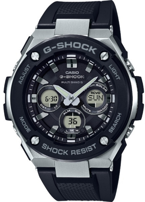 카시오 CASIO G-SHOCK 지쇼크 GST-W300G-1A1JF G-STEEL G스틸 전파 솔러 미들 사이즈 161696