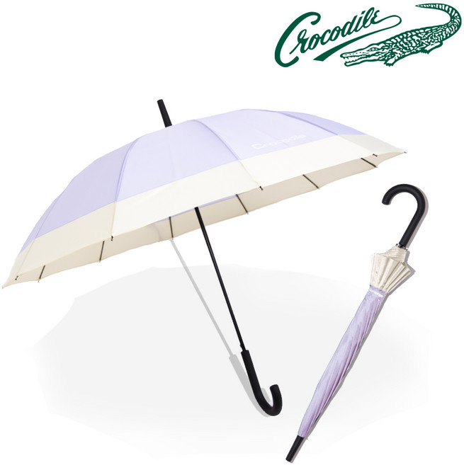 크로커다일 55-12K 곡자 투톤보더 장우산