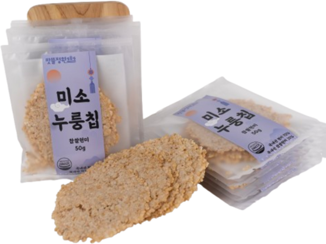 맛뜰정원 찹쌀현미 미소누룽칩 수제 누룽지칩 포만감 높은 다이어트 건강 간식, 1개, 50g