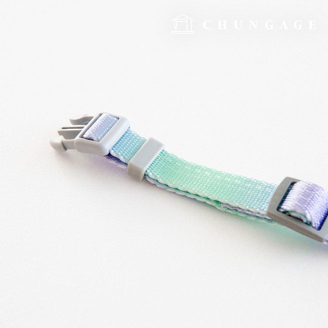 천가게 반려동물 강아지 목줄 소형견 대형견 그라데이션 소형, 03) 퍼플민트, 1개