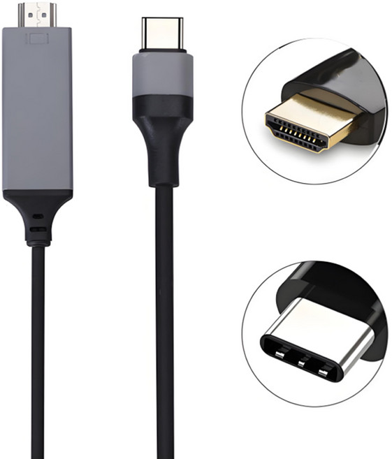 미러링케이블 넷플릭스 TV 연결 C type HDMI 핸드폰 티비 모니터 쿠팡플레이 디즈니플러스 케이블, 1개, 화이트(품절시 랜덤), 200cm
